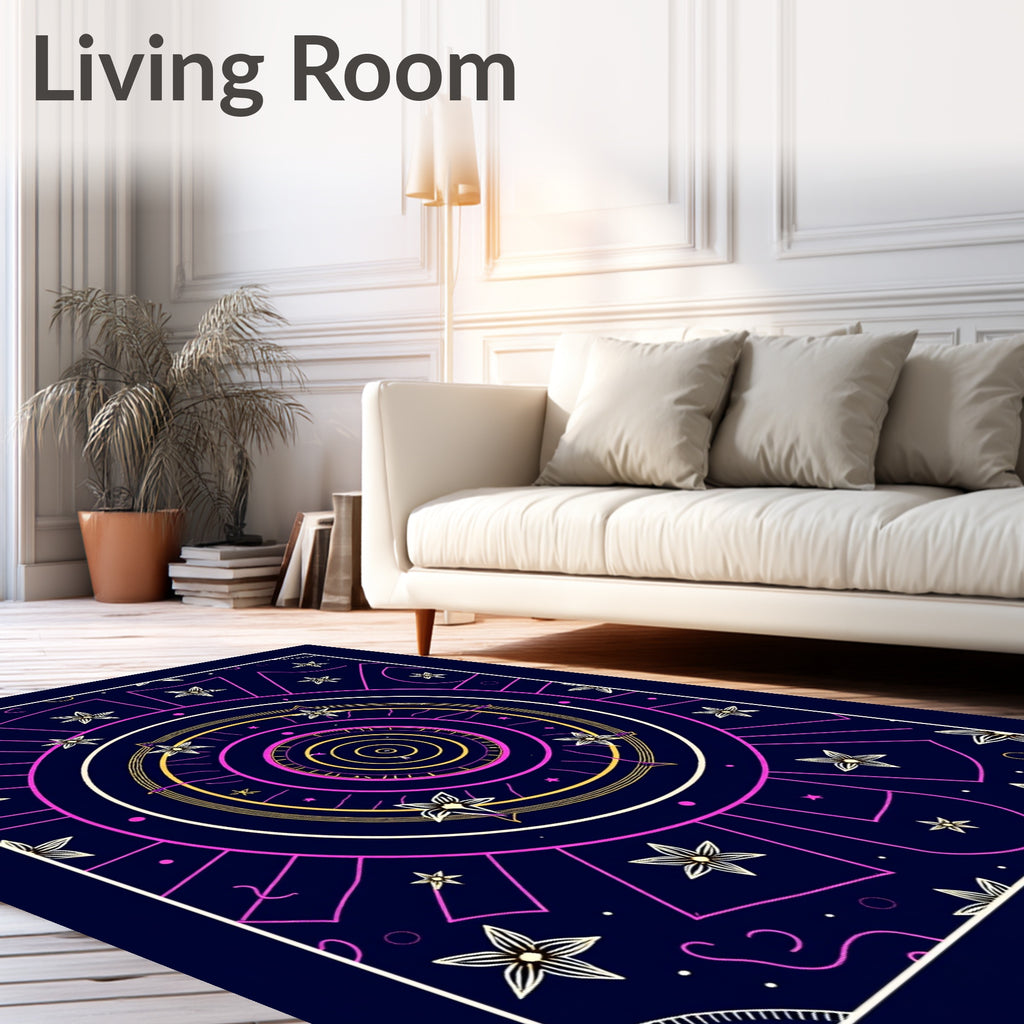 Circular Starburst Pattern Rug