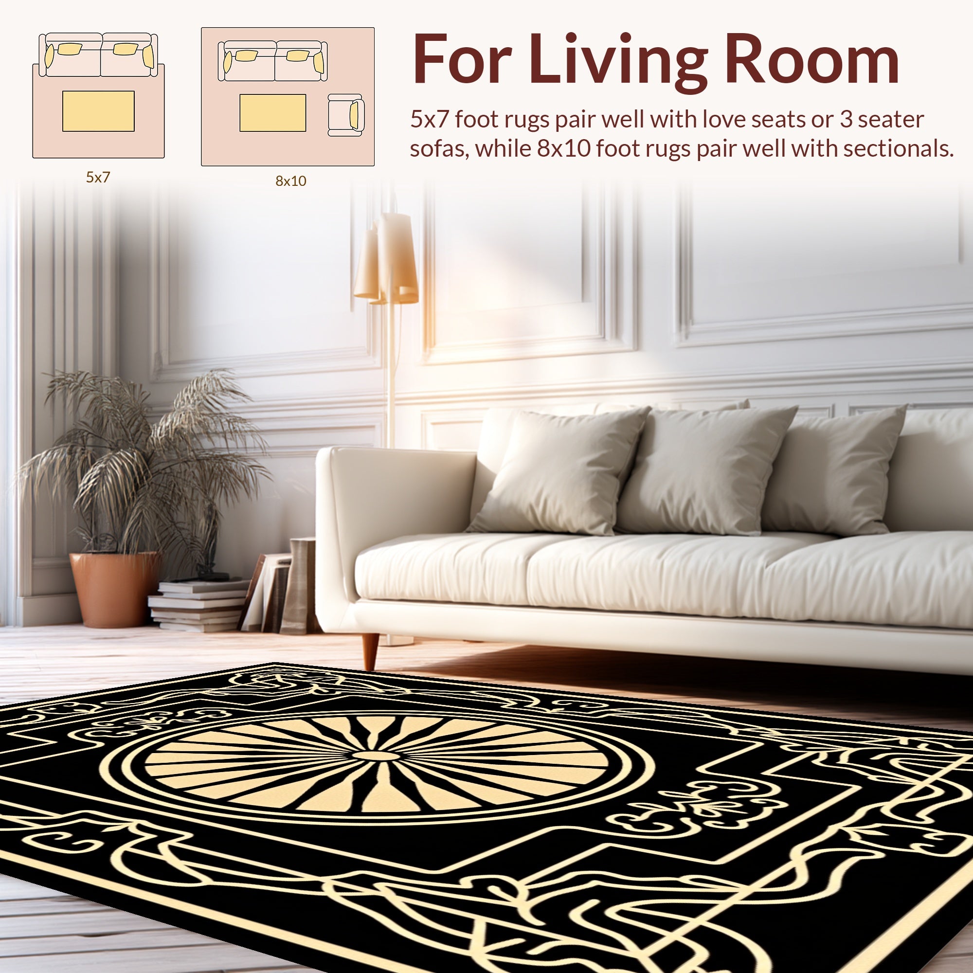 Radial Medallion With Ornate Border Rug
