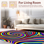 Vibrant Swirl 2 Tone Line Design Rug