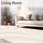 Neutral Arch Stripe Abstract Design Rug