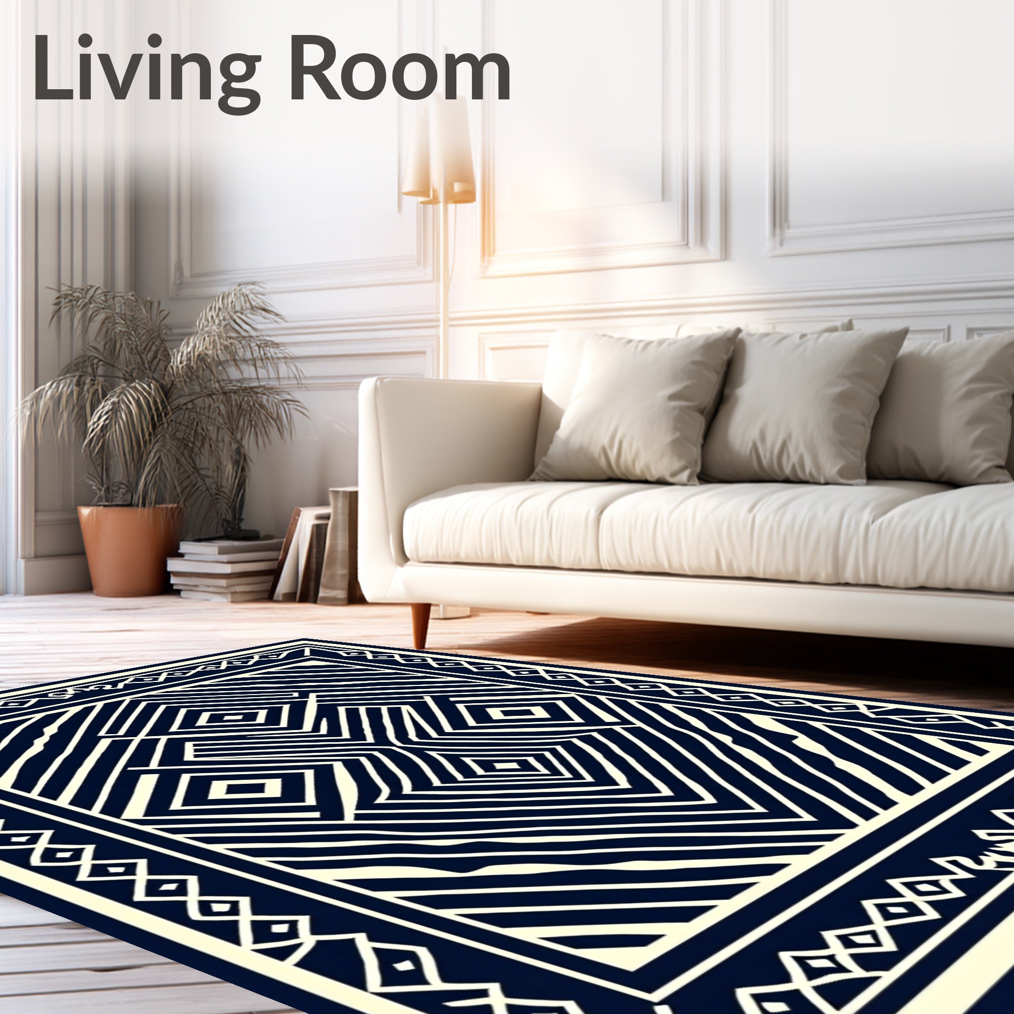 Bold Geometric Patterned Rug