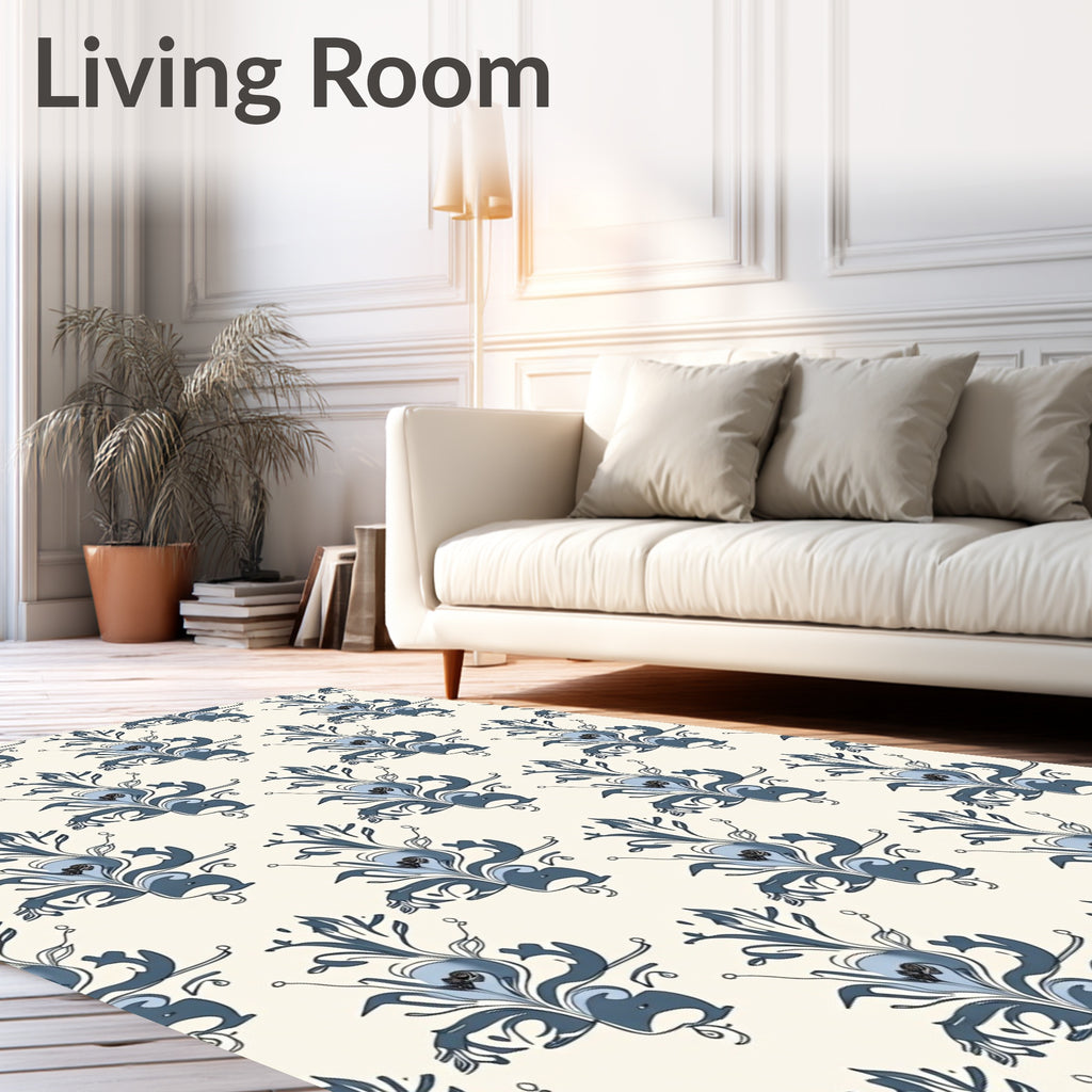 Classic Flourish Floral Pattern Design Rug