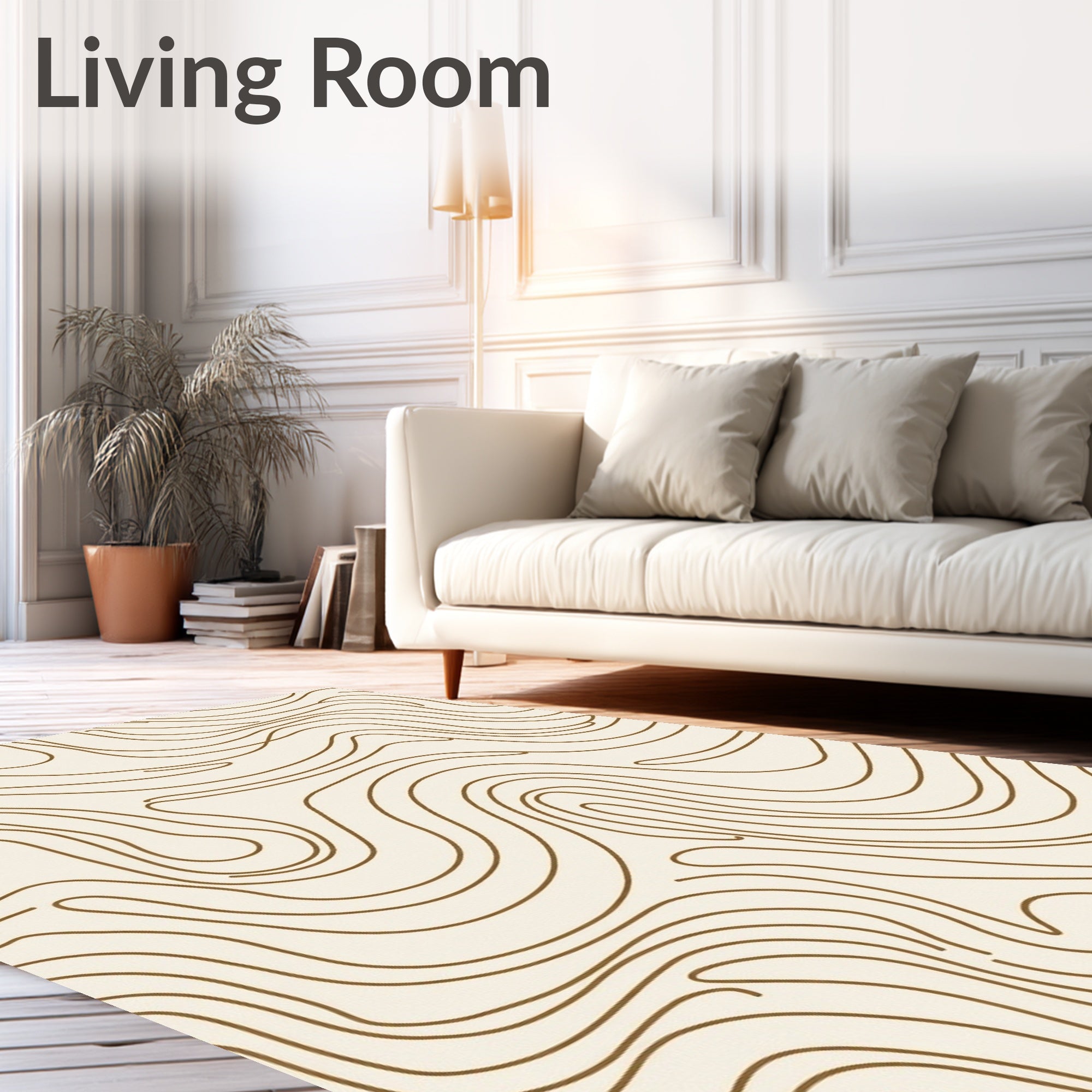 Organic Swirl Pattern Design Rug