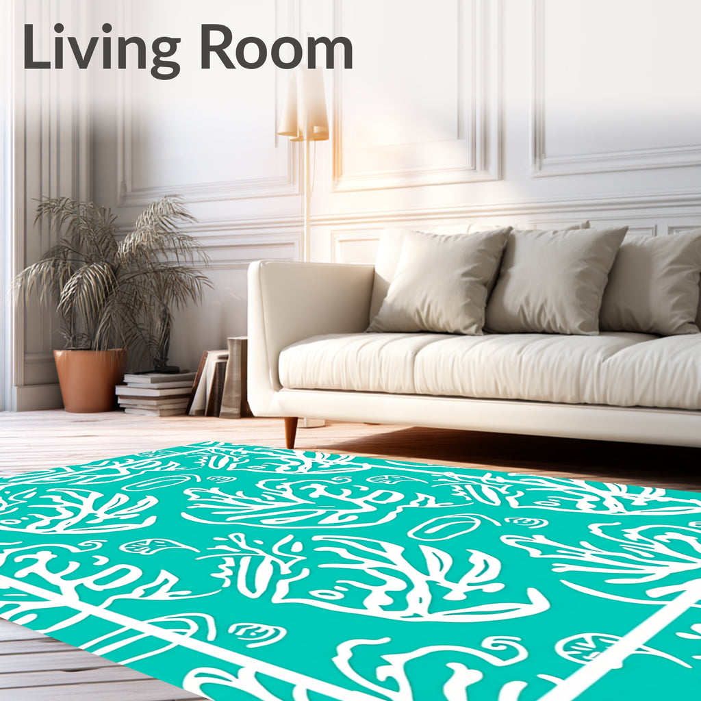 Oceanic Coral Abstract Pattern Rug