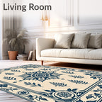 Classic Floral Garden Motif Rug