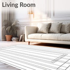 Modern Vertical Lines Rectangular Pattern Rug
