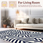Abstract Maze Pattern Design Rug