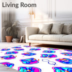 Abstract Funky Character Pattern Rug