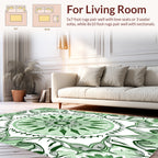 Green Floral Mandala Pattern Rug