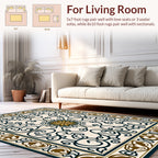 Elegant Floral Scrollwork Pattern Rug