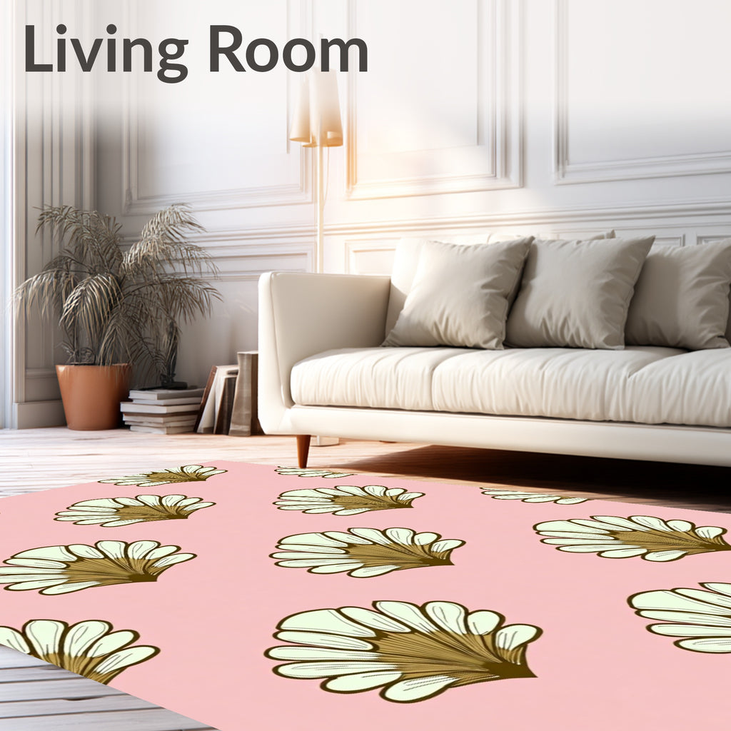 Fan Shape Pattern Delightful Design Rug