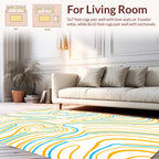 Curving Lines Abstract Design Rug