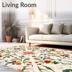 Floral Vine Mandala Pattern Rug