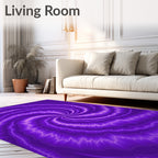 Radiant Purple Swirl Pattern Rug