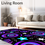 Cosmic Swirls and Stars Rug