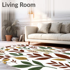 Autumn Leaves Nature Print Rug