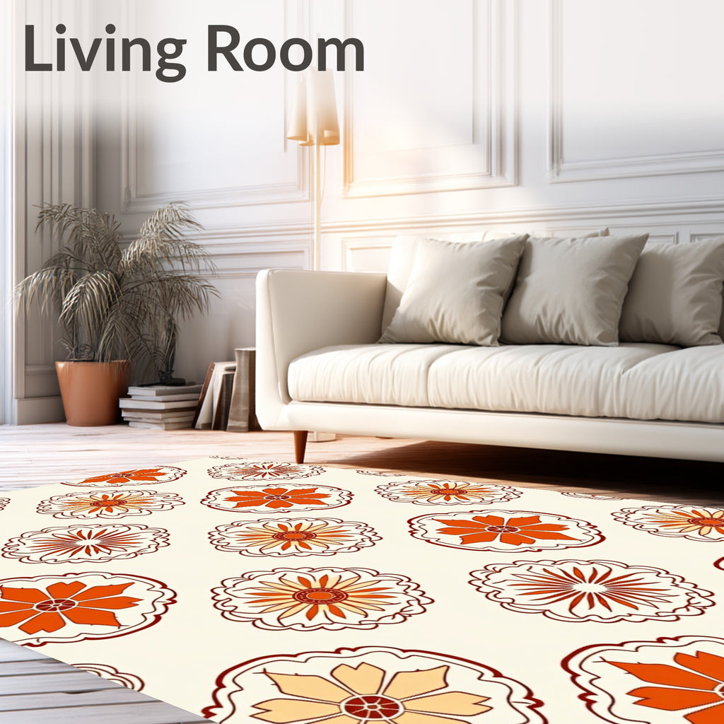 Floral Medallion Pattern Rug