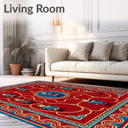 Regal Soldier Pattern On Red Rug