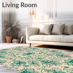 Vintage Floral Vines Pattern Rug