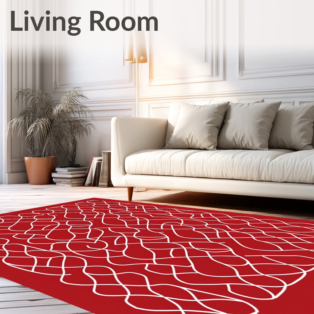 Intertwined Linear Abstract Design Rug