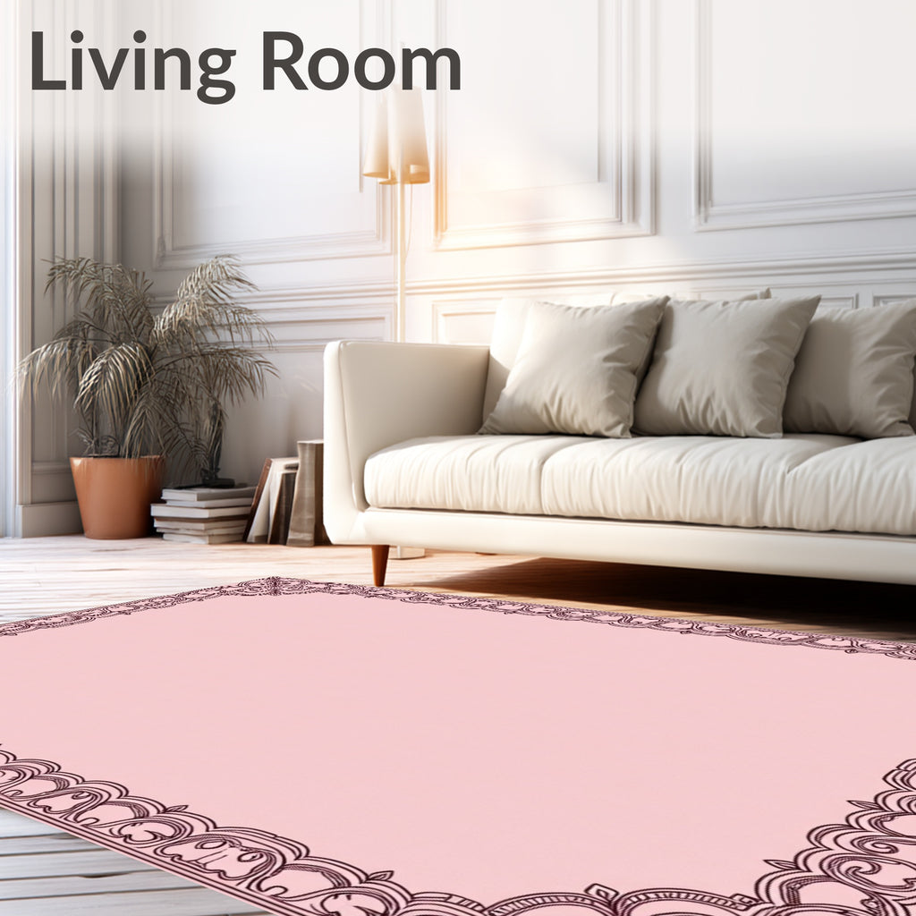 Ornate Scrollwork Filigree Design Rug