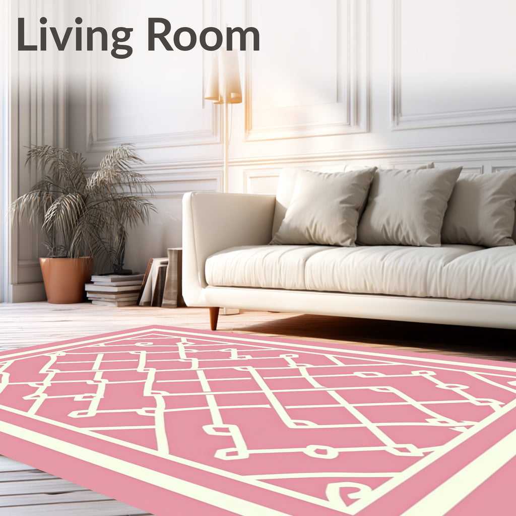 Ornate Geometric Lattice Pattern Rug