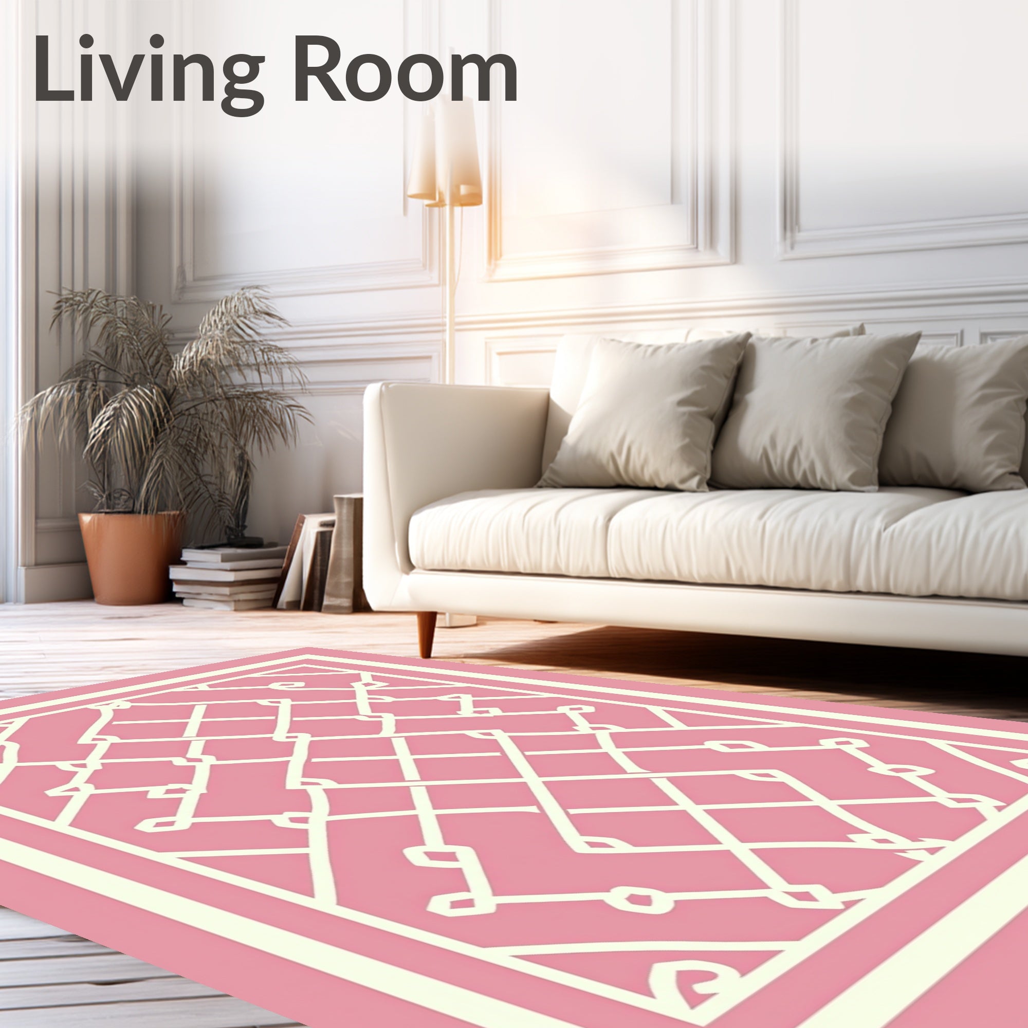 Ornate Geometric Lattice Pattern Rug