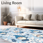 Charming Gnomes Snowflake Pattern Rug