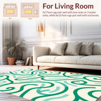 Flowing Swirls Abstract Cream Rug