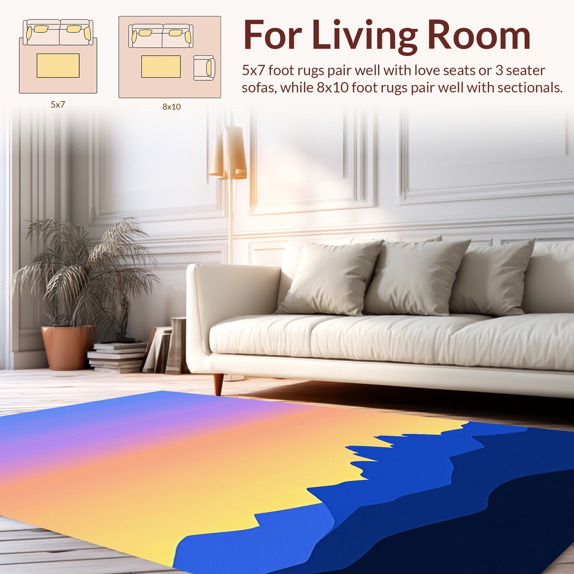 Gradient Mountain Layer Rug