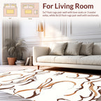 Earthy Swirls Brushstroke Patterns Rug