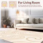Creamy Swirls Organic Pattern Rug