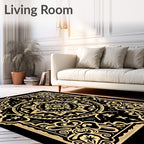 Ornate Floral Mandala Medallion Design Rug