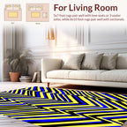 Bold Zigzag Patterned Abstract Rug