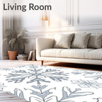 Winter Snowflake Pattern Rug