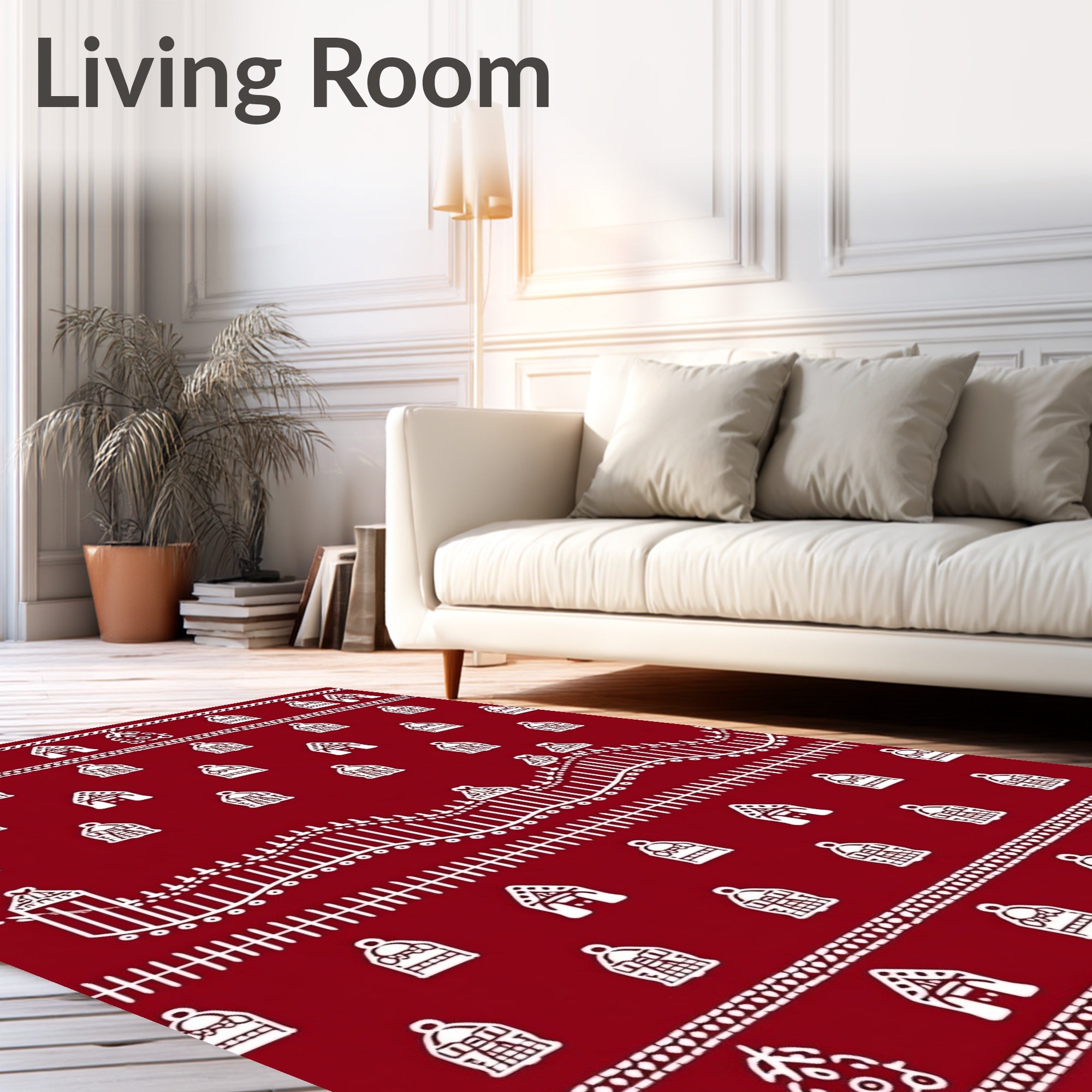 White House Folk Folk Pattern Rug