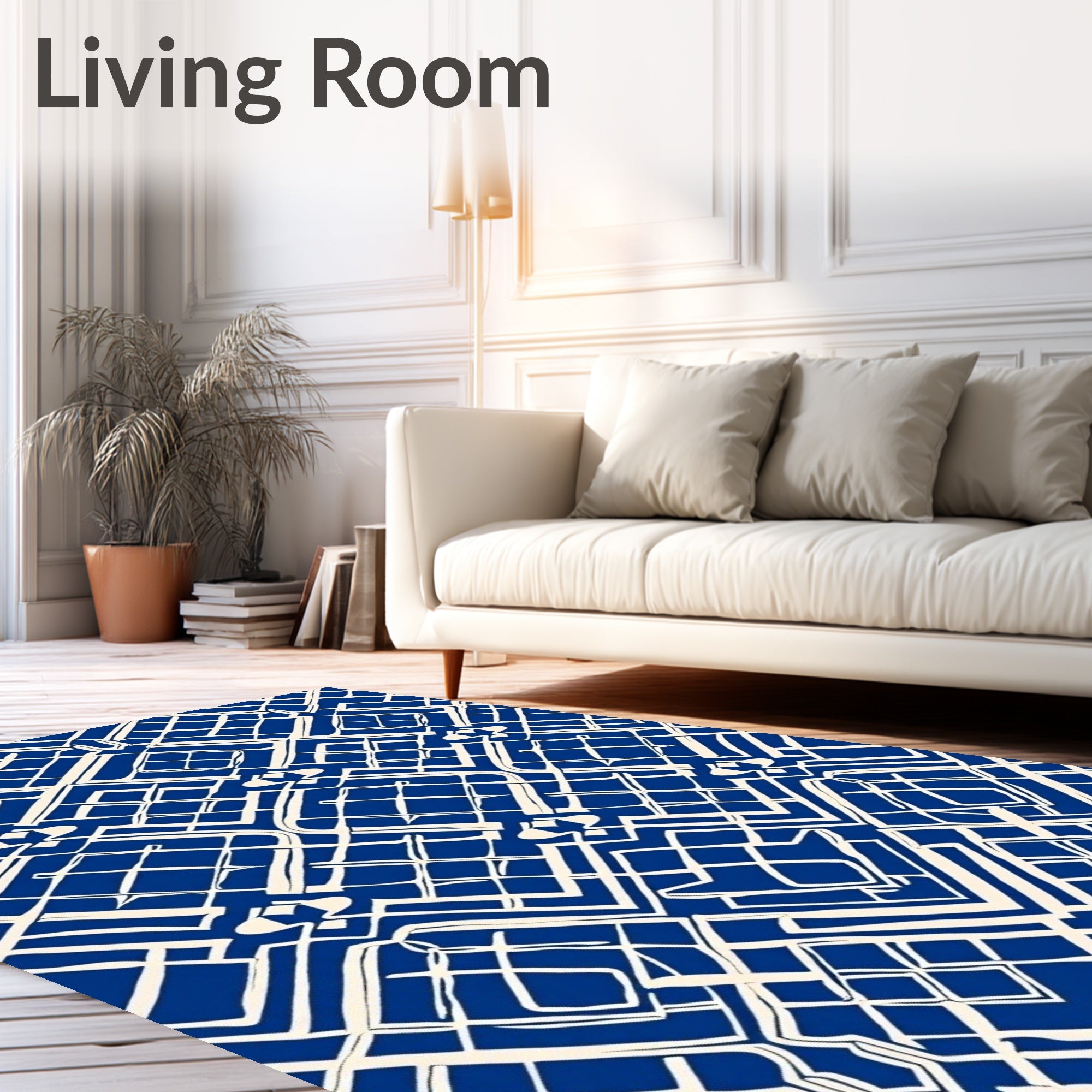 Geometric Lattice Repeating Design Rug