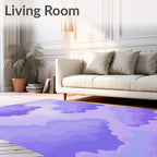 Lavender Swirl Abstract Pattern Rug