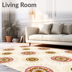 Radiant Floral Motif Pattern Design Rug