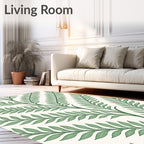 Evergreen Leafy Vine Branches Rug