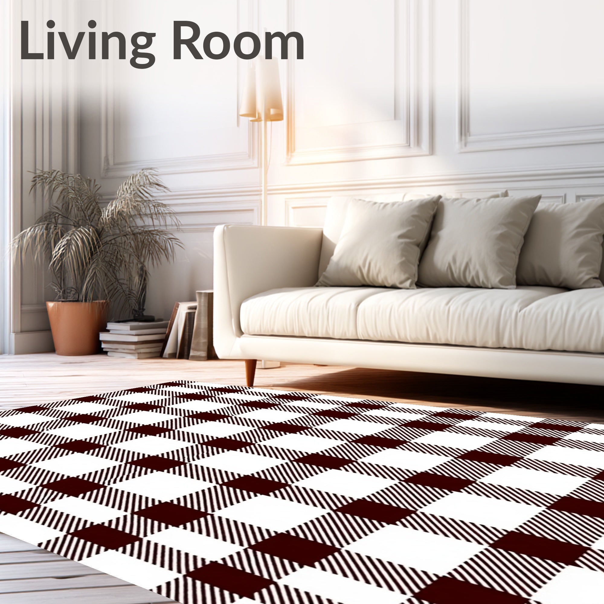 Classic Plaid Pattern Rug