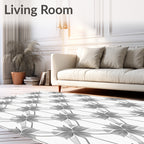 Geometric Floral Art Deco Pattern Rug