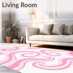 Pink Swirls Soft Gradient Pattern Rug
