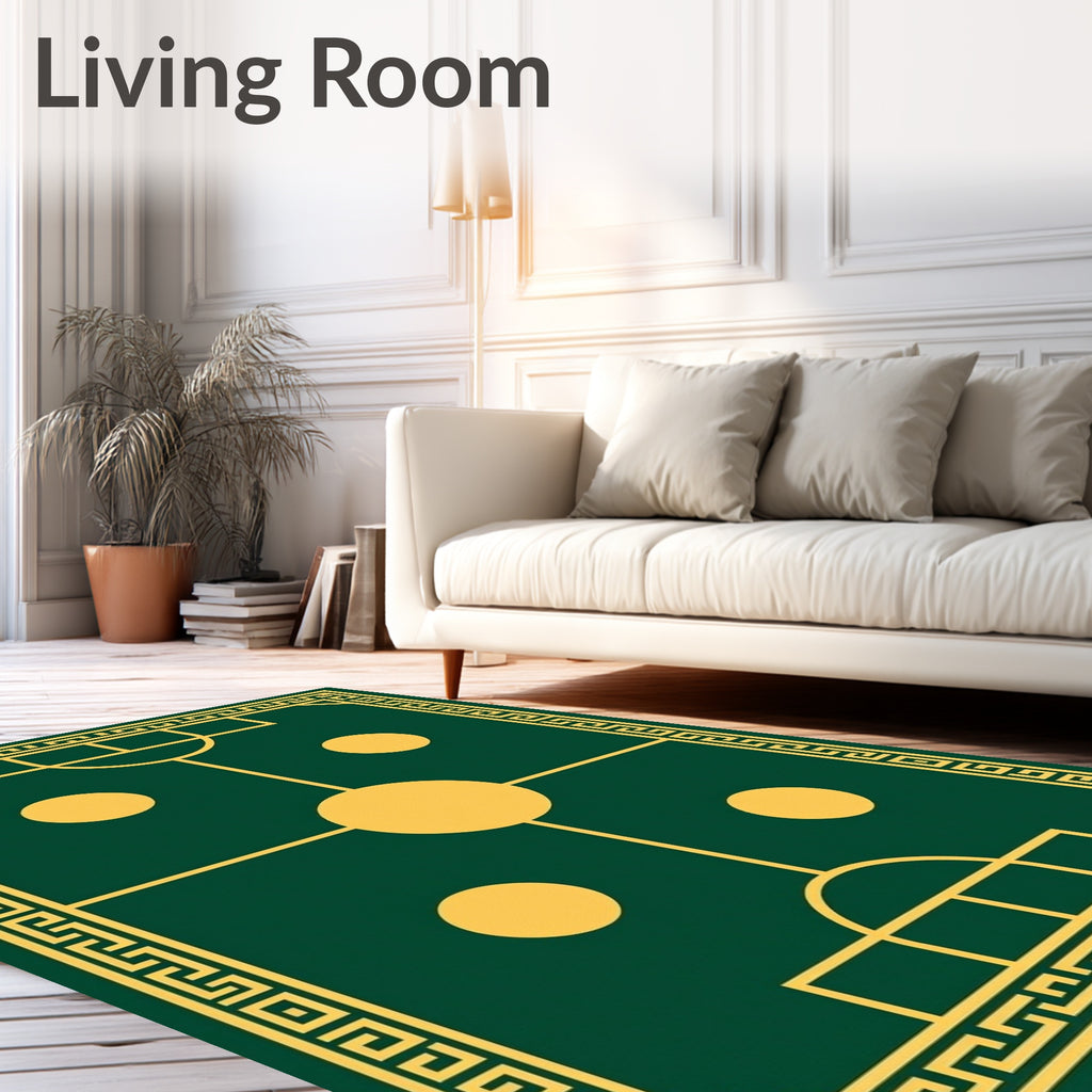 Geometric Medallion Greek Key Design Rug