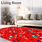 Whimsical Floral Berry Scatter Rug