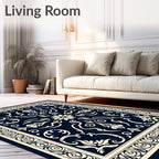 Classic Floral Scrollwork Inspired Design Rug
