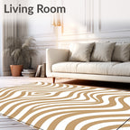Stylized Wavy Abstract Pattern Rug