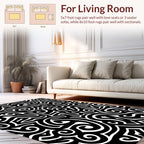 Bold Abstract Swirl Pattern Rug