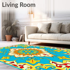 Sunny Floral Arabesque Design Rug