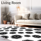 Bold Floral Graphic Pattern Rug